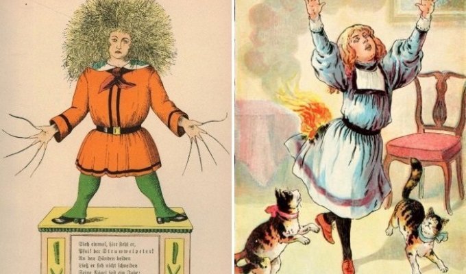 Ужасы и страшные картинки: как в XIX веке детей приучали к хорошему поведению (11 фото)