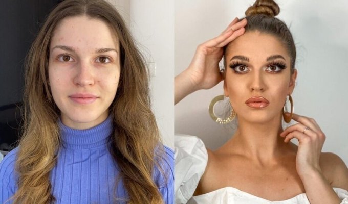 Обманчивая сила макияжа: 15 преображений девушек (15 фото)