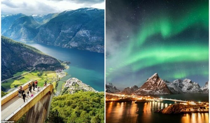 Потрясающая Норвегия - страна фьордов, льда и северных сияний (41 фото)