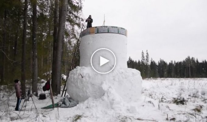Самый большой снеговик в мире 11,6 метров
