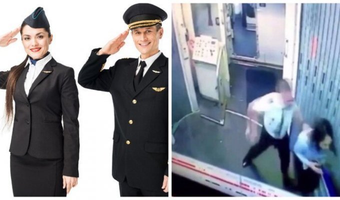 Опубликовано видео драки пилота и стюардессы в салоне самолета (2 фото)