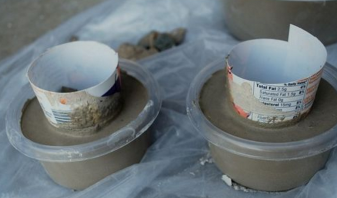 Что можно сделать из пустых стаканчиков от йогурта в цементе (11 фото)