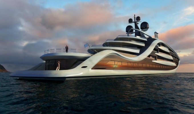 Самое дорогое судно в мире: британский дизайнер представил проект суперяхты стоимостью 500 млн. евро (4 фото)