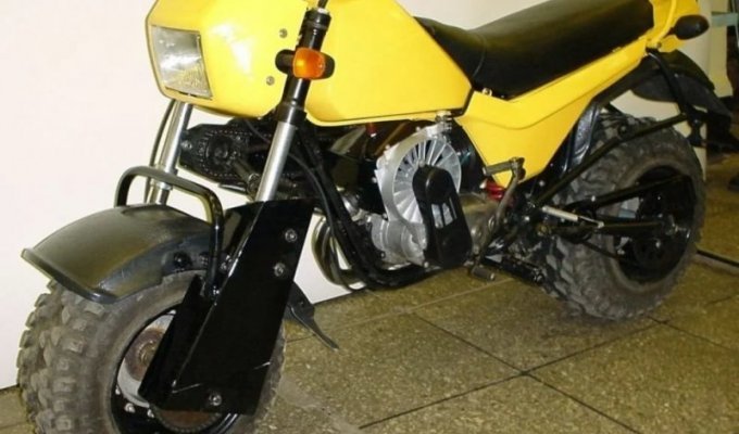 ЗИД "Тарзан" — мотоцикл с двумя ведущими колёсами, созданный для покорения Эльбруса (6 фото)