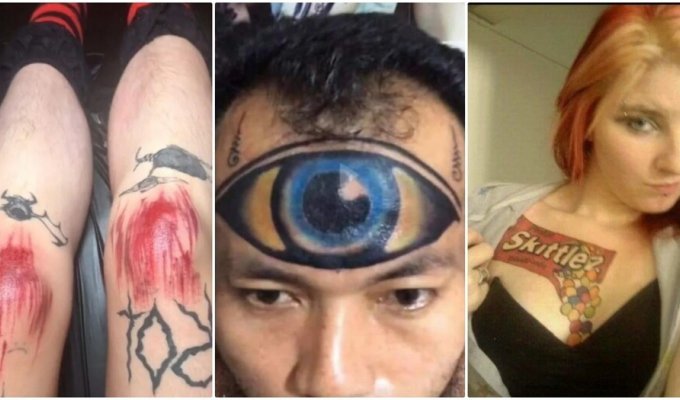 14 людей, которые сделали себе безумные тату на всю жизнь (16 фото)
