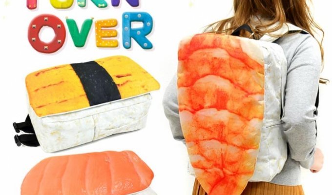 Реалистичные рюкзаки в виде суши для тех, кто всегда мечтал носит на спине рис и рыбу (10 фото)