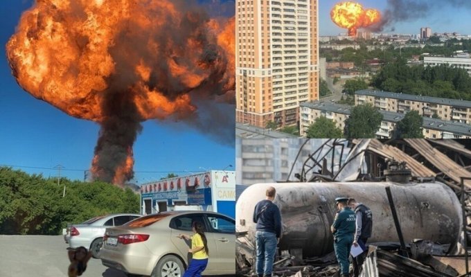 "Боже, люди обгоревшие бегут!": мощный взрыв разнес АЗС в Новосибирске (13 фото + 5 видео)