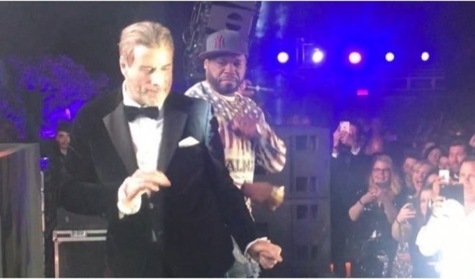 Джон Траволта станцевал в Каннах во время выступления 50 Cent (1 фото + 2 видео)
