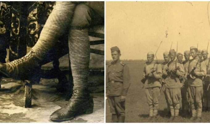 Почему солдаты предпочитали ходить в обмотках, а не в сапогах (4 фото)