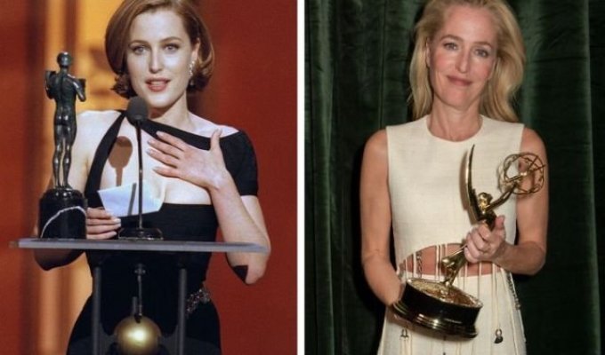 Знаменитые актрисы во время вручения одних из первых и последних наград (16 фото)