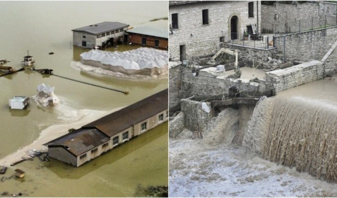 13 человек погибло в результате сильнейшего наводнения в Италии (5 фото + 3 видео)