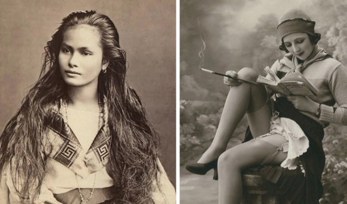 Красота женщин прошлого в винтажных открытках 1900-1910 годов (21 фото)