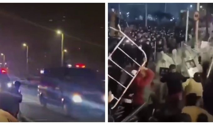 На крупнейшем в Китае заводе по производству IPhone вспыхнул бунт из-за ковидных ограничений (2 фото + 5 видео)