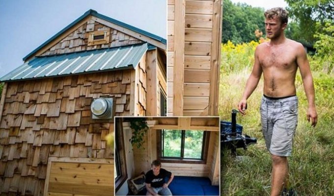 Американский студент, чтобы не платить ежемесячно $800 за общежитие, построил мобильный дом (8 фото)