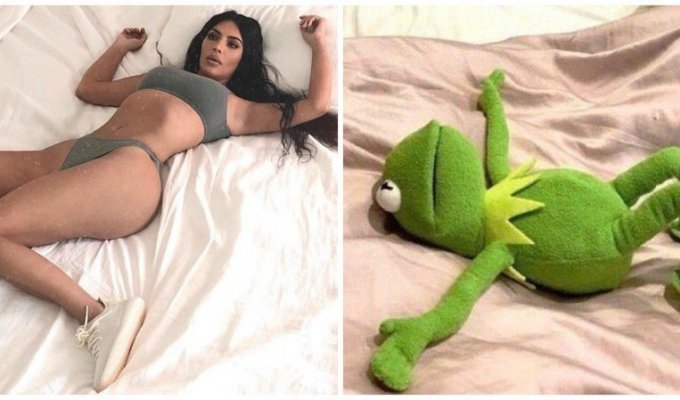 Ким Кардашьян сравнили с дохлым тараканом и лягушонком Кермитом (14 фото)