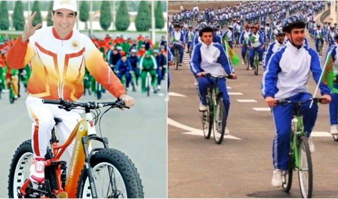 Бюджетников Туркмении обяжут купить велосипед у родственников президента страны (4 фото)