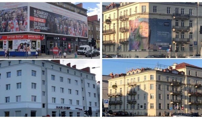 В Польше начали бороться с наружной рекламой: 30 снимков "до" и "после" (31 фото)