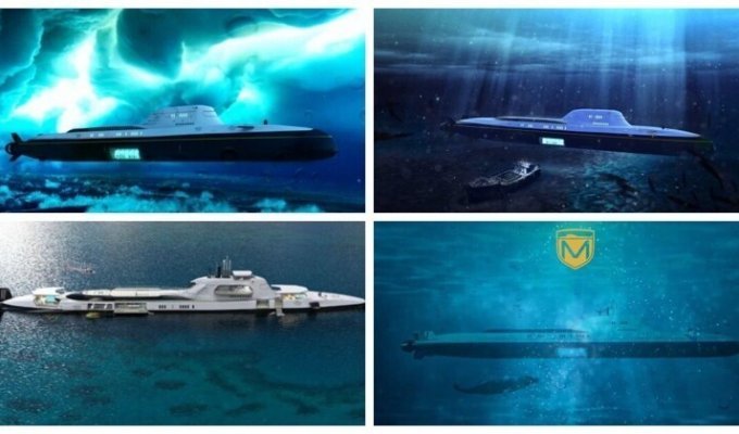 Самая большая в мире подводная суперъяхта (7 фото + 1 видео)