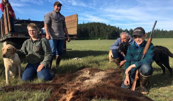 На Аляске 11-летний подросток застрелил напавшего медведя и спас родню (2 фото)
