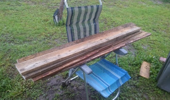 Делаем дачный стол из старых деревяшек (15 фото)