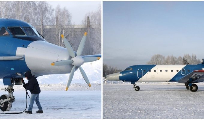 В Новосибирске тестируют российский самолет с электродвигателем (8 фото + 1 видео)