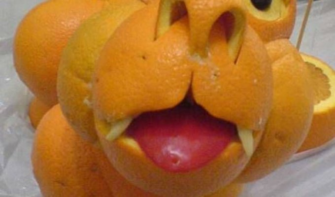 Зверушки из апельсинов (8 фото)