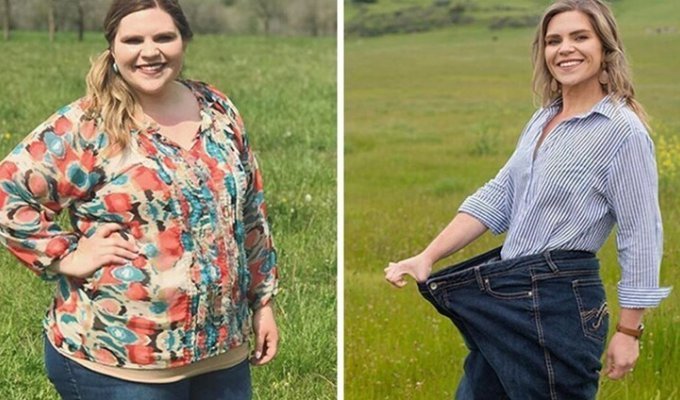 Женщина похудела за год на 65 кг, следуя пяти простым правилам (24 фото)