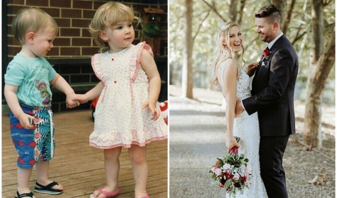 В Австралии поженились друзья детства, которые впервые встретились еще в роддоме (8 фото)