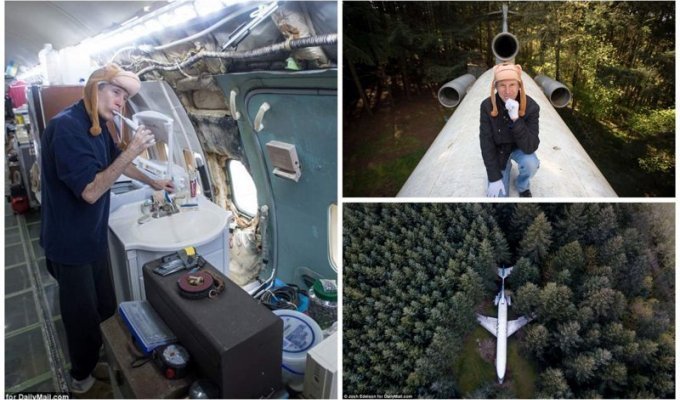 Американский пенсионер уже 15 лет живет в самолёте посреди леса (17 фото)