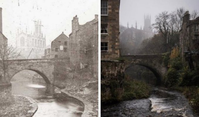 Знаменитые места в прошлом и сейчас (16 фото)