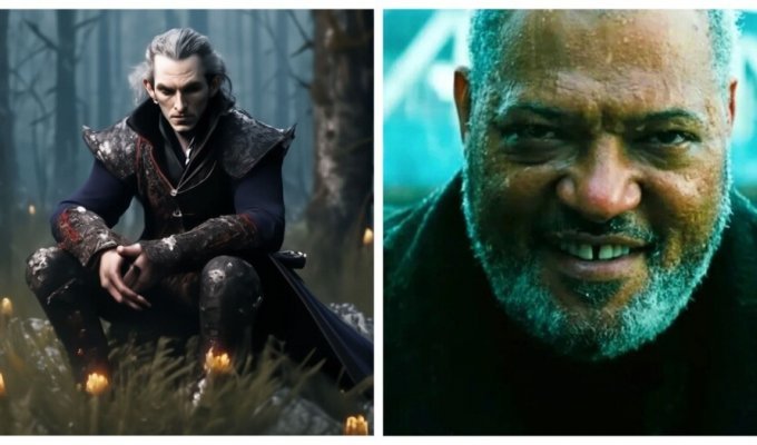 В новом сезоне сериала «Ведьмак» роль вампира с бледным лицом отдали чернокожему актёру Лоуренсу Фишберну (7 фото)