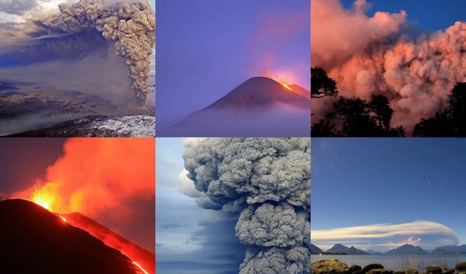 Чилийские вулканы с высоты птичьего полета (18 фото)