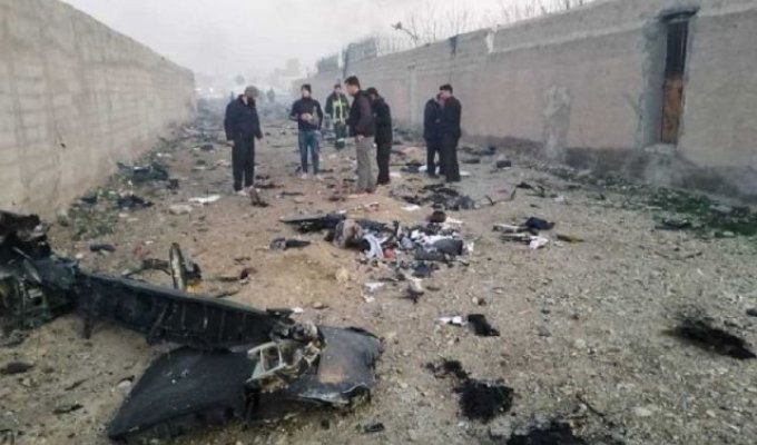 Разбившийся в Иране украинский Boeing загорелся до столкновения с землей (фото + 2 видео)