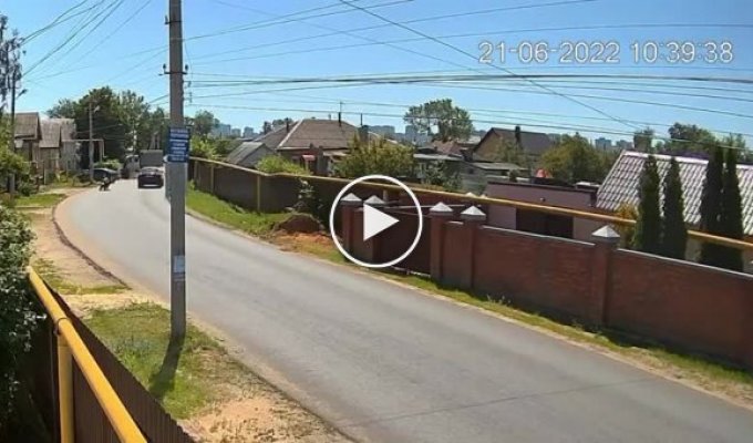 Пьяный Терминатор из Воронежа врезался в столб на мотоцикле