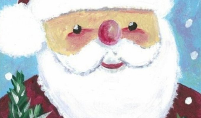 Угадайте, кто нарисовал этот милый рождественский рисунок? (3 фото)