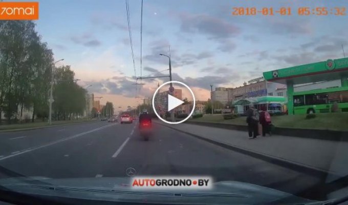 В Гродно произошла авария с участием мотоциклиста и автомобиля