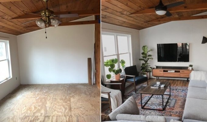 Пользователи показали фото до и после преображения своих комнат (15 фото)