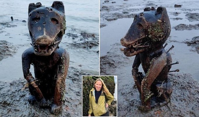 Искательница сокровищ нашла на Темзе "статуэтку вуду" (7 фото)