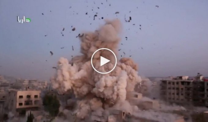 Как выглядит бомбежка с воздуха в Сиррии