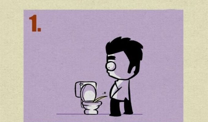 8 способов как парни ходят в туалет (8 картинок)