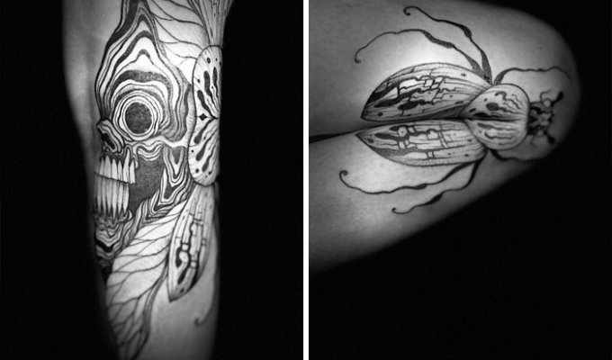 35 необычных татуировок, идея которых раскрывается в движении (35 фото)