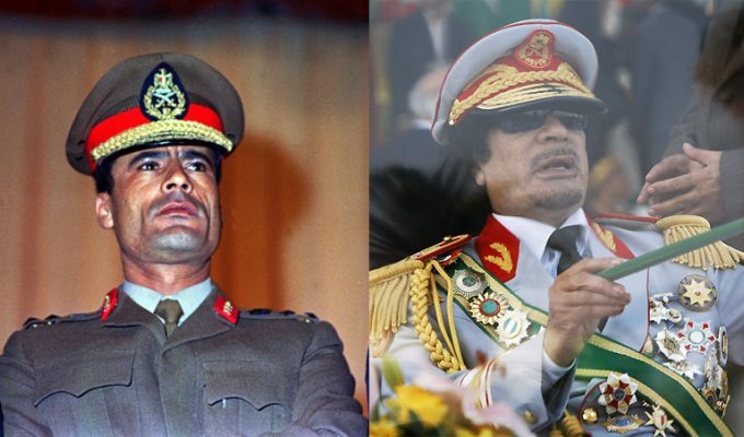 Муаммар Каддафи в разные годы своего правления (24 фото)