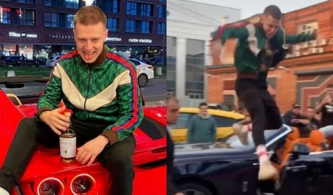 Блогер Mellstroy устроил танцы на капотах арендованных авто и "напрыгал" на пять миллионов ущерба (4 фото + 4 видео)