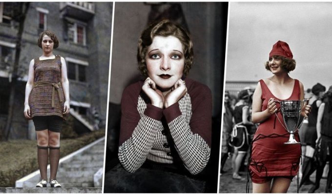 Цветные фотографии победительниц конкурсов красоты 1920-х годов (13 фото)