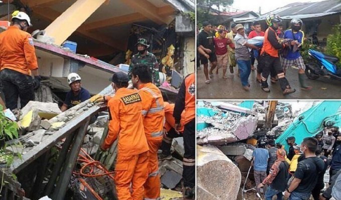 В Индонезии произошло мощное землетрясение (18 фото)