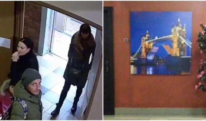 В Ростове-на-Дону ворам пришлось вернуть украденную картину из-того, что она не поместилась в их автомобиль (2 фото + 1 видео)