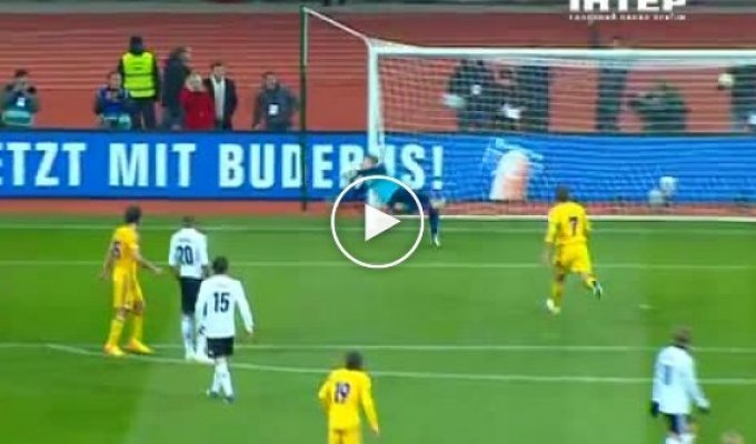 Красивый гол Назаренка в матче Украина - Германия