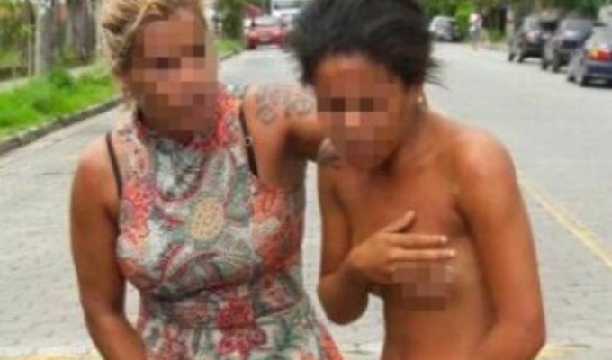 Разъяренная жена провела голышом любовницу мужа по улицам сан-паулу (6 фото + 1 видео)