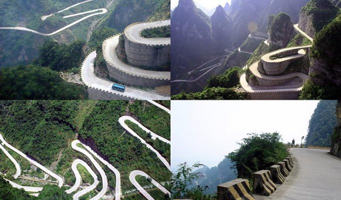 Дорога в небеса – самая страшная дорога Китая (8 фото)