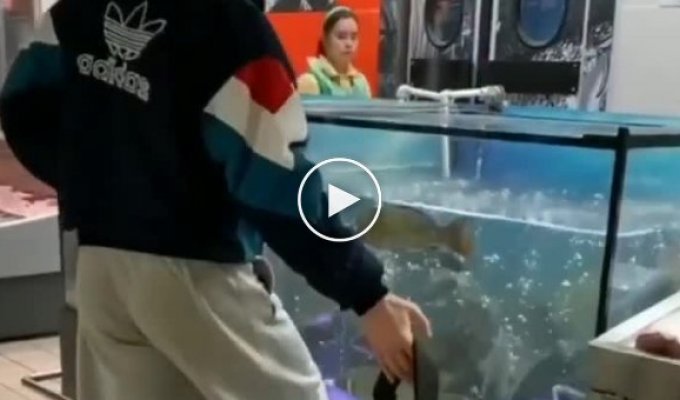 Белорусу пришлось влезть в аквариум, чтобы достать кольцо отказавшей ему девушки